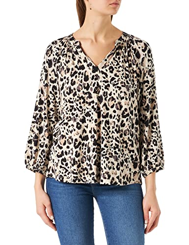 Part Two Damen Mileapw Ts Relaxed Fit 3/4 Sleeves T-Shirt, Neutral Leo Print, Small von PART TWO