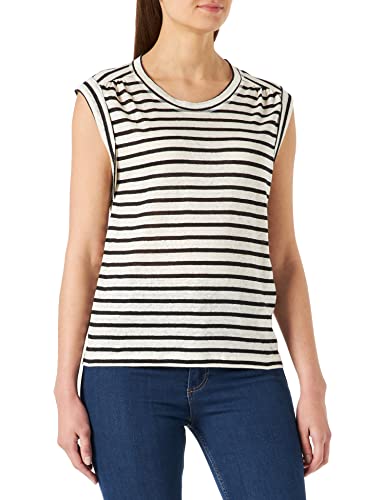 Part Two Damen Petrypw Ts Relaxed Fit T-Shirt, Schwarze Streifen, XS von PART TWO