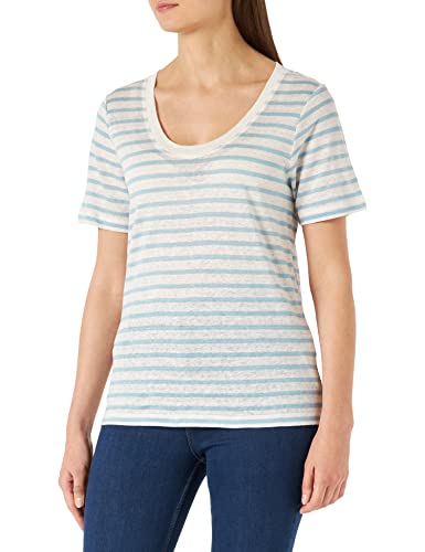 Part Two Damen Piepw Ts Relaxed Fit T-Shirt, Dusk Blue Stripe, M von PART TWO