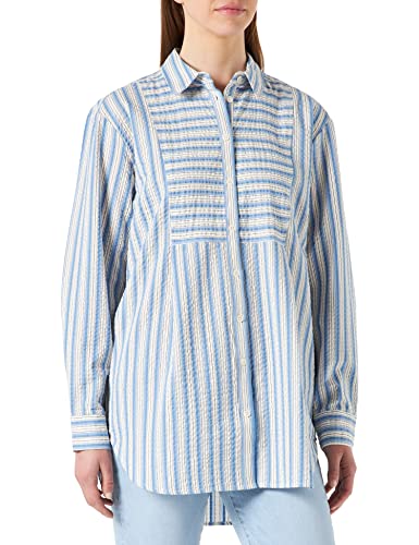 Part Two Damen Pilipw Sh Shirt Relaxed Fit Hemd, Riviera Stripe, 38 von PART TWO