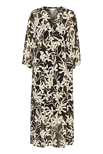 Part Two Damen Polonia Lässiges Kleid, Schwarzer Blumendruck, 34 von PART TWO