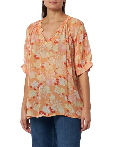 Part Two Damen Popsy Relaxed Fit Short Sleeve Bluse, Muskmelon Poetic Flower Print, 38 von PART TWO