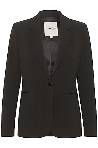 Part Two Damen Regular Fit Notch Lapel Single Button Fastening Blazer, Schwarz, 44 Part Two Damen Regular Fit Notch Lapel Single Button Fastening Blazer, Schwarz, 44 von PART TWO