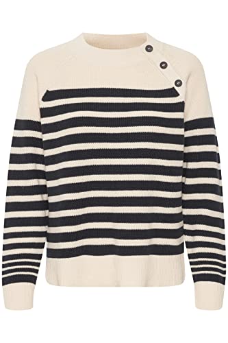 Part Two Damen Rocketpw Pu Pullover, Dark Navy Stripe, XS von PART TWO