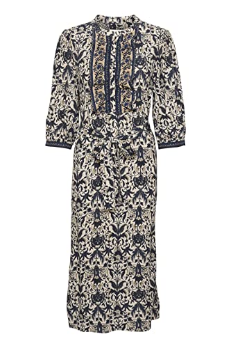 Part Two Damen Sali Kleid Casual Dress, Navy Block Print, 42 von PART TWO