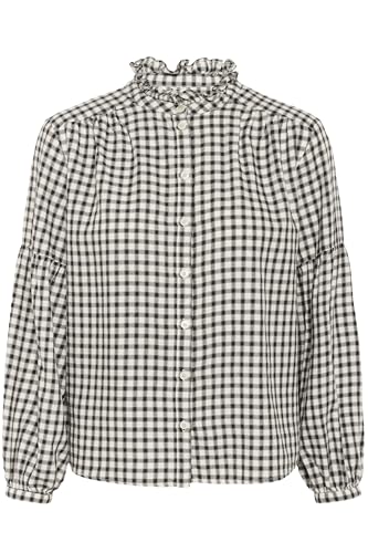 Part Two Damen Samillapw Shirt, Dark Navy Mini Check, XS von PART TWO
