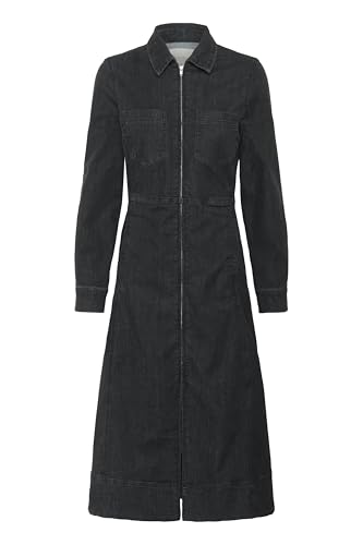Part Two Damen Sannispw Lässiges Kleid, Washed Black Denim, 40 von PART TWO
