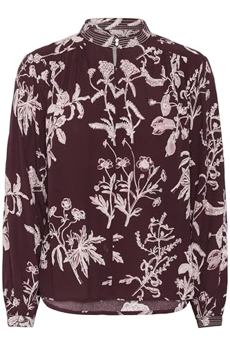 Part Two Damen Shiromapw Bluse, Tawny Port Botanical Print, 40 von PART TWO