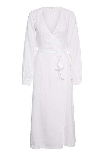 Part Two Damen Wickelkleid, V-Ausschnitt, Ärmel, Ankle Länge, reguläre Passform Kleid, Bright White, 38 von PART TWO