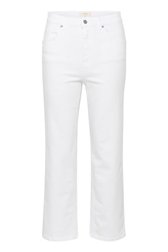 Part Two Damen Women's Jeans High-Waisted Straight Legs Ankle Length Regular Fit Jeans, Bright White, von PART TWO
