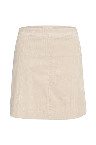 Part Two Damen Women's Mini High-Waisted Pockets Corduroy Fabric Elastic Waist Skirt, Perfectly Pale, 34 von PART TWO