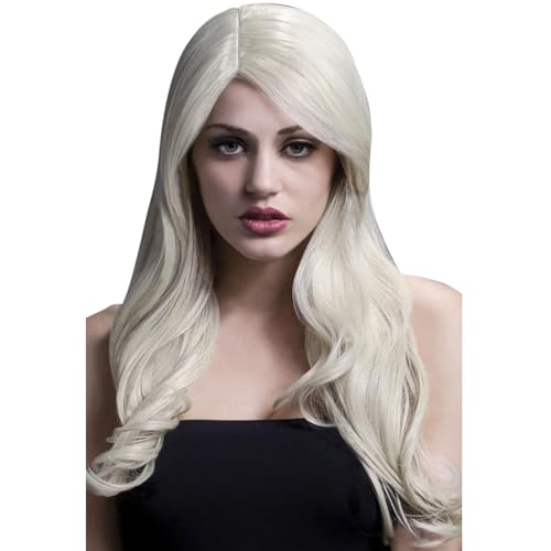 NEU Perücke Damen Nicole Langhaar, Wellig m. Seitenscheitel, Premium-Qualität, blond von PARTY DISCOUNT