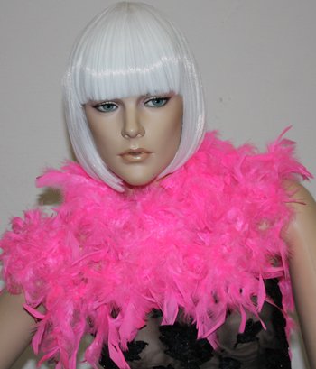 PARTY DISCOUNT ® Federboa echte Federn 180 cm lang pink von PARTY DISCOUNT