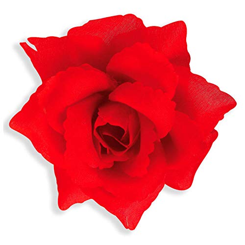 PARTY DISCOUNT Brosche rote Rose, 10 cm von PARTY DISCOUNT