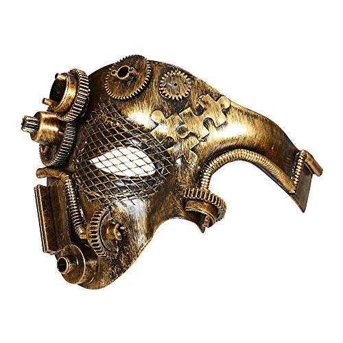 PARTY DISCOUNT Halbmaske Steampunk, kupferfarben von PARTY DISCOUNT