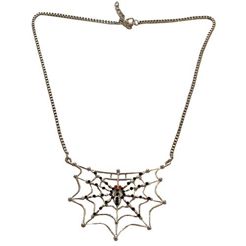 PARTY DISCOUNT Kette Spinnennetz mit Spinne, silber von PARTY DISCOUNT