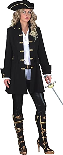 PARTY DISCOUNT NEU Damen-Jacke Piratin de Luxe, schwarz Gr. 38 von PARTY DISCOUNT