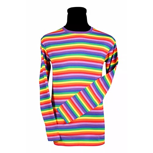 PARTY DISCOUNT NEU Herren-Kostüm Ringelshirt Langarm, Regenbogenfarben, bunt, Größe: 4XL von PARTY DISCOUNT