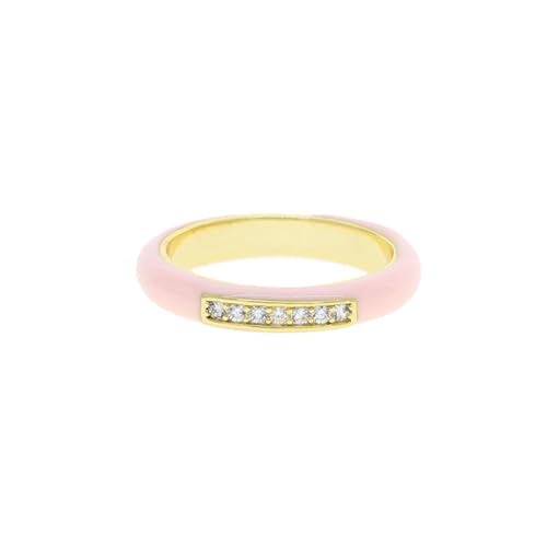 PARWANA Ring Ringe Damen Bijouterie Herren Frauen Finger Bunter Damen-Mädchen-Ring 6 Rosa von PARWANA