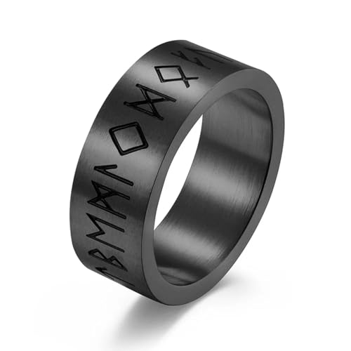 PARWANA Ring Ringe Damen Bijouterie Herren Frauen Herren- Und Damenringe Schlichter Schmuck 10 Schwarz von PARWANA