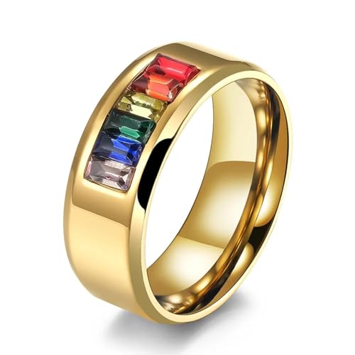 PARWANA Ring Ringe Damen Bijouterie Herren Frauen Ring Für Damen Herren Ring Schmuck Accessoires 9 Gold von PARWANA