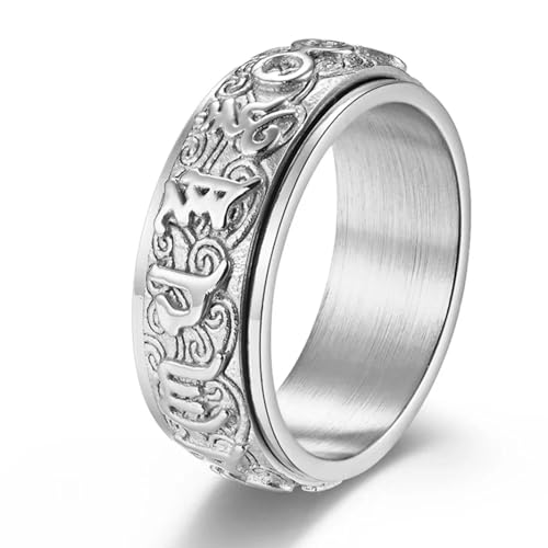 PARWANA Ring Ringe Damen Bijouterie Herren Frauen Ring Für Damen Oder Herren, Schmuckzubehör, 11 Silber von PARWANA