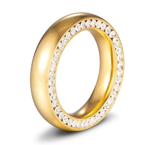 PARWANA Ring Ringe Damen Bijouterie Herren Frauen Ring Für Damen Ringe 7 Gold von PARWANA