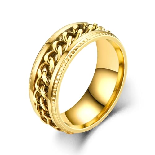 PARWANA Ring Ringe Damen Bijouterie Herren Frauen Ring Für Herren Ringe Zubehör 10 Ring-Gold von PARWANA