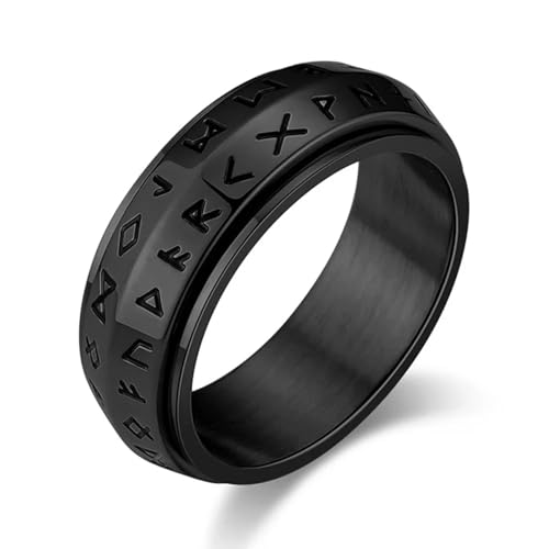 PARWANA Ring Ringe Damen Bijouterie Herren Frauen Ring Für Herrenschmuck ​ 10 Schwarz von PARWANA