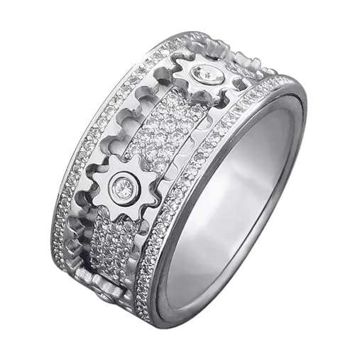 PARWANA Ring Ringe Damen Bijouterie Herren Frauen Ring Für Männer Und Frauen Schmuck 6 Silber von PARWANA