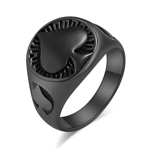 PARWANA Ring Ringe Damen Bijouterie Herren Frauen Ring Herrenaccessoires 7 Schwarz von PARWANA