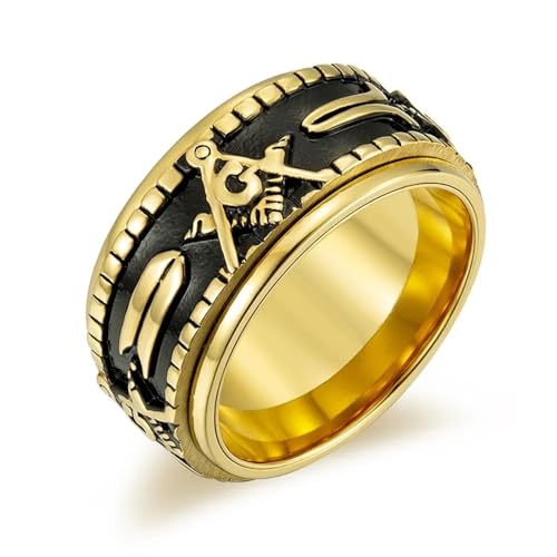 PARWANA Ring Ringe Damen Bijouterie Herren Frauen Ring Herrenschmuck Ring 11 Gold von PARWANA