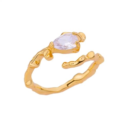 PARWANA Ring Ringe Damen Bijouterie Herren Frauen Ringe Für Damen, Verstellbarer Ring, Größenverstellbar, Goldfarben von PARWANA