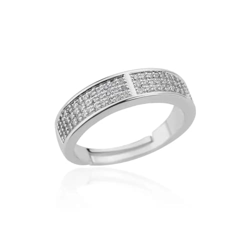 PARWANA Ring Ringe Damen Bijouterie Herren Frauen Ringe Für Damen, Verstellbarer Ring, Größenverstellbar, Silberfarben von PARWANA