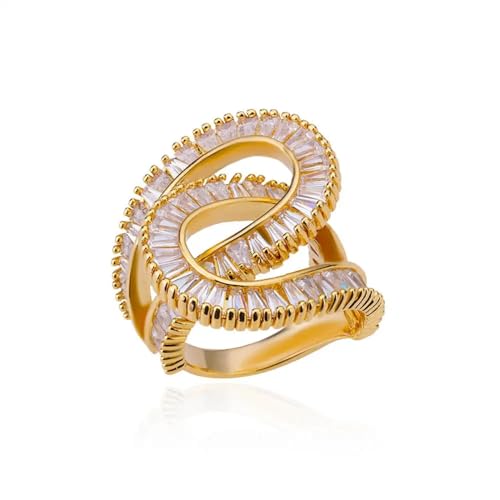 PARWANA Ring Ringe Damen Bijouterie Herren Frauen Ringe Für Damen Und Mädchen, Größenverstellbar, Goldfarben von PARWANA