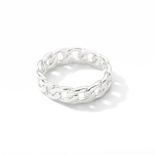 PARWANA Ring Ringe Damen Bijouterie Herren Frauen Ringe Für Männer, Verdrehte Paare, Frauen, 8 Finger, Platiniert von PARWANA