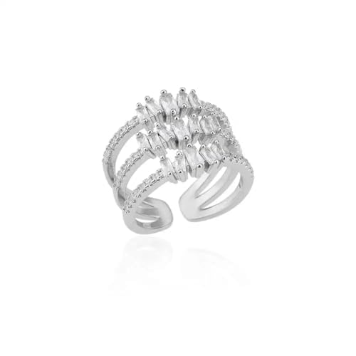 PARWANA Ring Ringe Damen Bijouterie Herren Frauen Ringe In Blumenform Für Damen, Verstellbar, Größenverstellbar Jz4443P von PARWANA