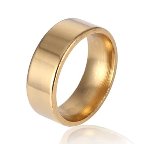 PARWANA Ring Ringe Damen Bijouterie Herren Frauen Ringe Schlichter Schmuck Ringe Herren 8 Gold von PARWANA