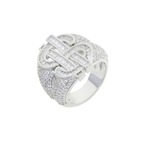 PARWANA Ring Ringe Damen Bijouterie Herren Frauen Ringe Schmuck Für Herren 9 Silberfarben von PARWANA