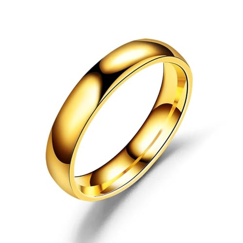 PARWANA Ring Ringe Damen Bijouterie Herren Frauen Schlichte Ringe Für Damen Ringe 6 Gold von PARWANA