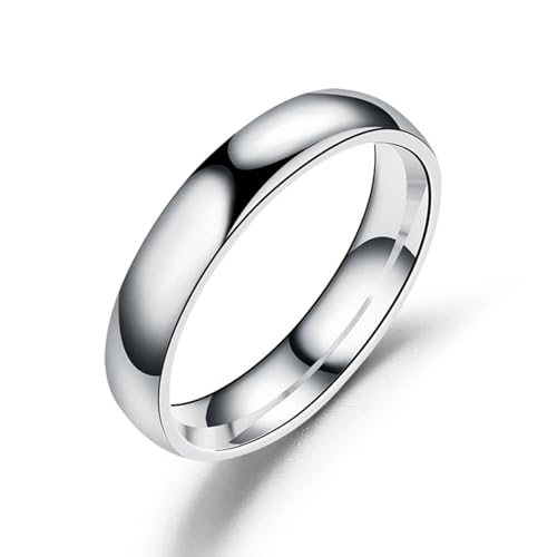 PARWANA Ring Ringe Damen Bijouterie Herren Frauen Schlichte Ringe Für Damen Ringe 7 Silber von PARWANA