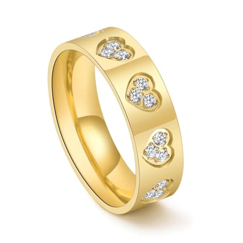 PARWANA Ring Ringe Damen Bijouterie Herren Frauen Schlichter Ring Herren- Und Damenschmuck Ringe 8 Gold von PARWANA