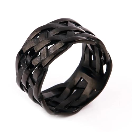 PARWANA Ring Ringe Damen Bijouterie Herren Frauen Schmuck Für Herren Ring 7 Schwarz von PARWANA