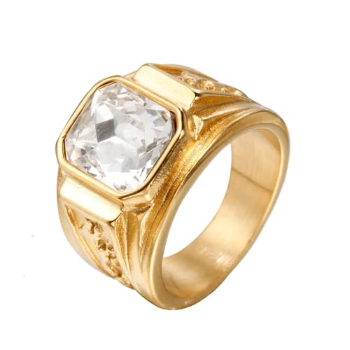 PARWANA Ring Ringe Damen Bijouterie Herren Frauen Schmuck Herren- Und Damenring 10 Weiss von PARWANA