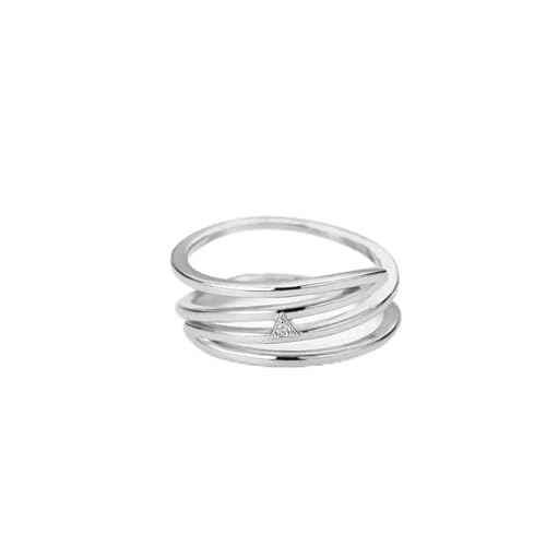 PARWANA Ring Ringe Damen Bijouterie Herren Ringe Für Damen Ringschmuck 7 Versilbert von PARWANA