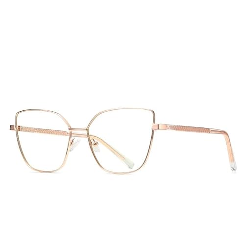 PARWANA Übergroße Lesebrille, Brillen, Damen, blendfrei, Computerleser, Cat-Eye, blaues Licht blockierend, Flacher Lichtspiegel (Color : Rose, Size : +350) von PARWANA