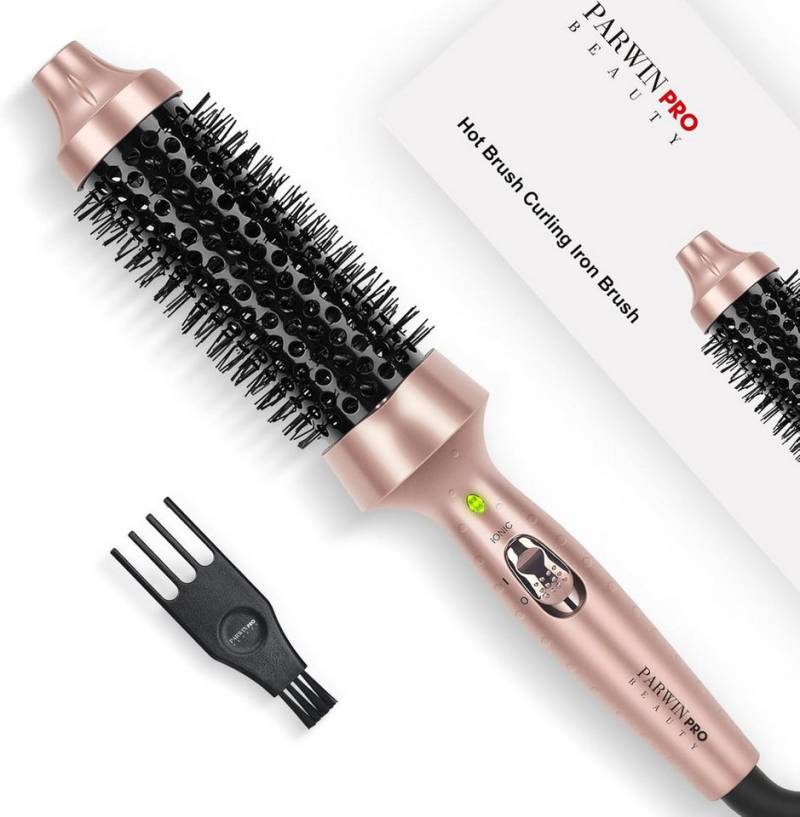 PARWIN PRO BEAUTY Warmluftbürste Negative Ionen mit Heizung Turmalin Double Spannung Stylingbürsten, Schnelles Aufheizen und einfache Anwendung in Minuten Ergonomischer von PARWIN PRO BEAUTY