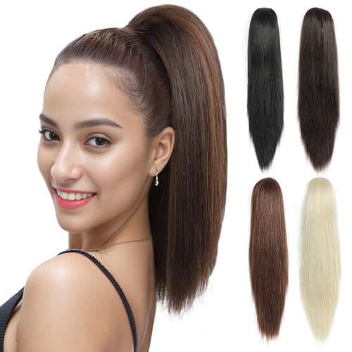 PARXITN Claw Jaw Clip in Pferdeschwanz Haarverlängerung Synthetisches Haarteil Mittelbraun 30 cm Gerade Kurzer Pferdeschwanz Extensions für Frauen PARXITN Claw Jaw Clip in Pferdeschwanz Haarverlängerung Synthetisches Haarteil Mittelbraun 30 cm Gerade Kurzer Pferdeschwanz Extensions für Frauen von PARXITN