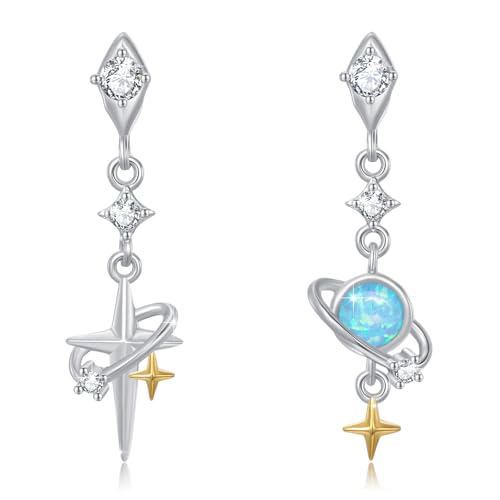 PARYFO Milchstraße Stern Ohrringe 925 Sterling Silber Blau Opal Milchstraße Stern Tropfen Ohrringe Planet Schmuck Geschenke für Frauen Mädchen Tochter PARYFO Milchstraße Stern Ohrringe 925 Sterling Silber Blau Opal Milchstraße Stern Tropfen Ohrringe Planet Schmuck Geschenke für Frauen Mädchen Tochter von PARYFO
