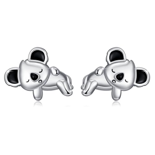 Koala Ohrringe 925 Sterling Silber Koala Ohrstecker Koala Bär Ohrringe Koala Schmuck Geschenke für Frauen Sterling Silber von PARYFO
